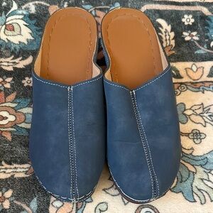 Blue Slip-On Clogs